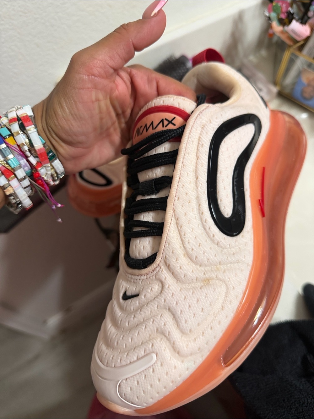 Nike Peach Cream & Black Air Max Women's Sneaker